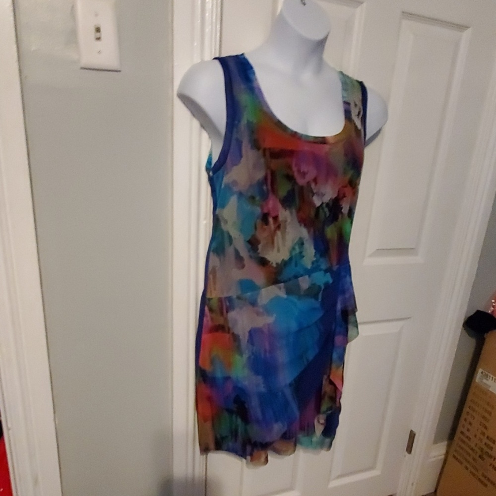Elana Kattan Multi-Colored Ruched Dress - Picture 4 of 8